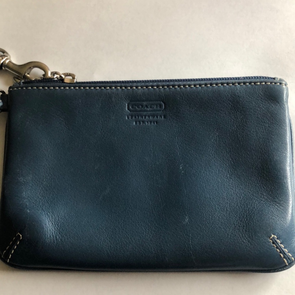 Coach wristlet blue some scratches